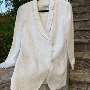 Giorgio Armani ivory brocade cocktail blazer
